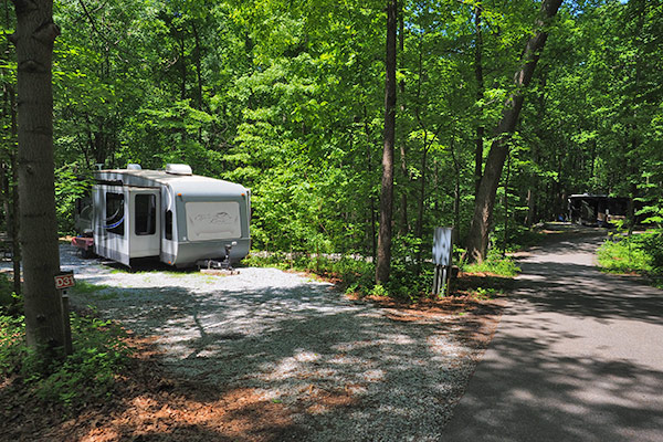 A campsite at Ramblin' Pines Campground
